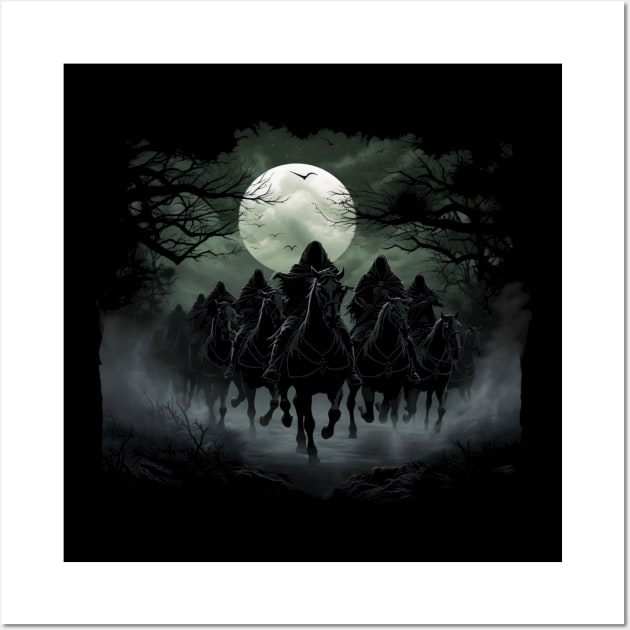 The Nine Riding by the Moon - Fantasy Wall Art by Fenay-Designs